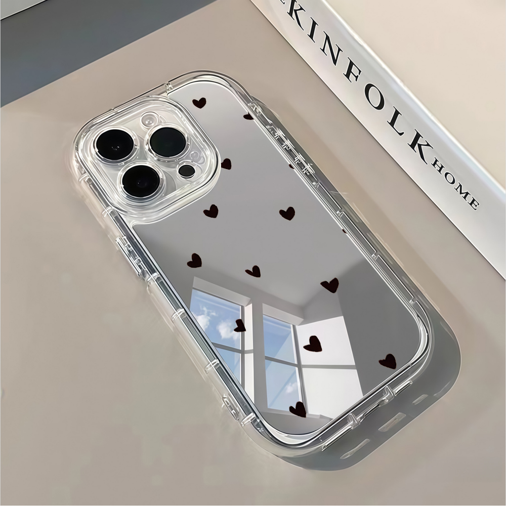 Phone Accessories To Sell - Fresh Sweet Black Love Heart Mirror