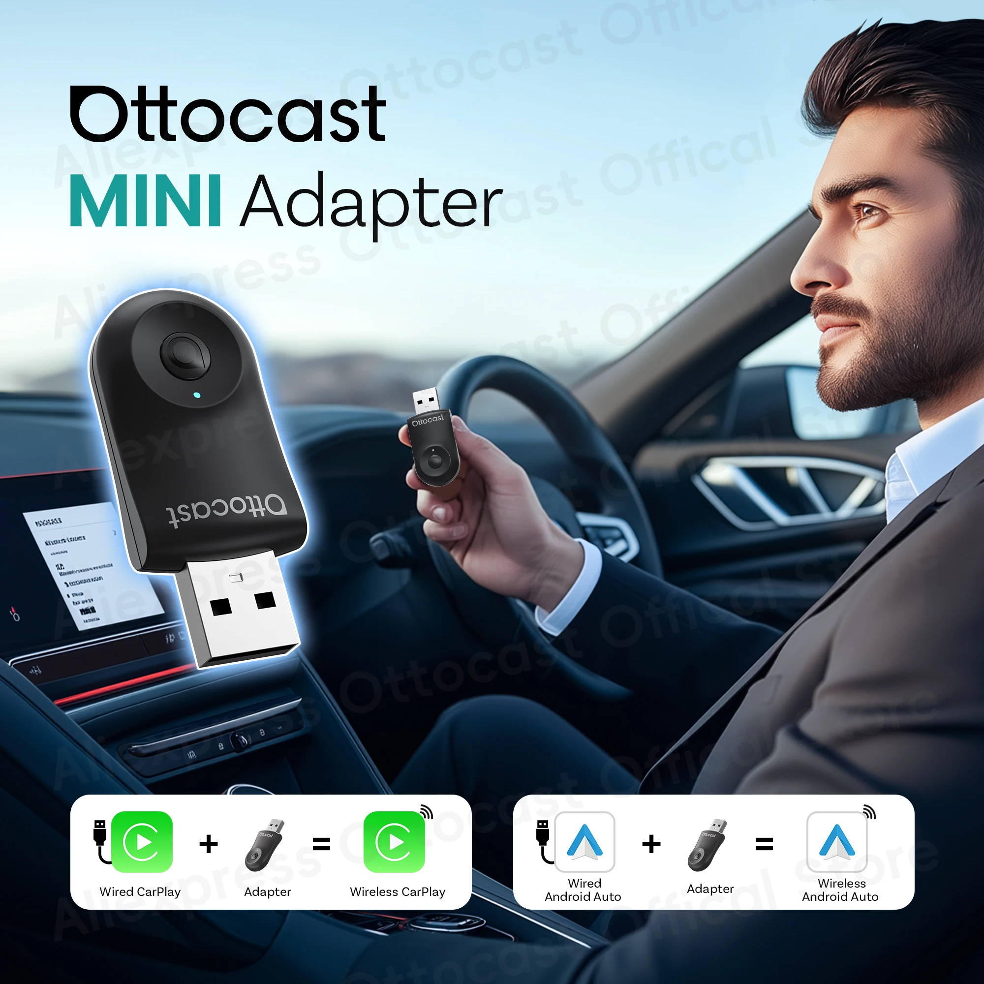 Phone Accessories For Android - 2026 New OTTOCAST MINI Wireless Android