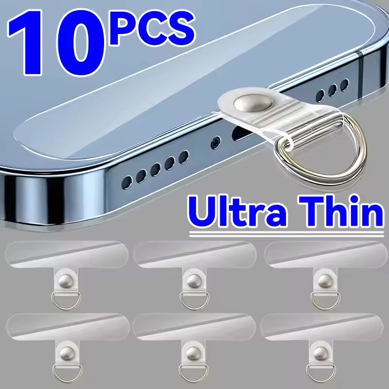 Phone Accessories For Android - Universal Transparent Detachable Phone Lanyard Clips