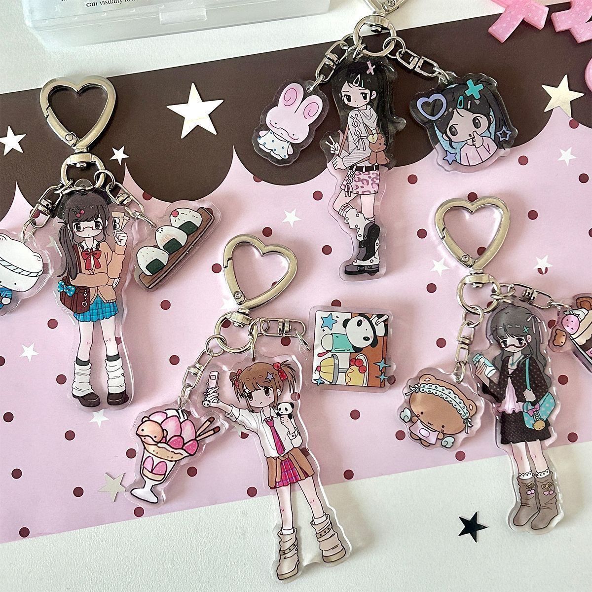 Phone Accessories Toys - Cute Girl Aesthetic Acrylic Phone Accessories