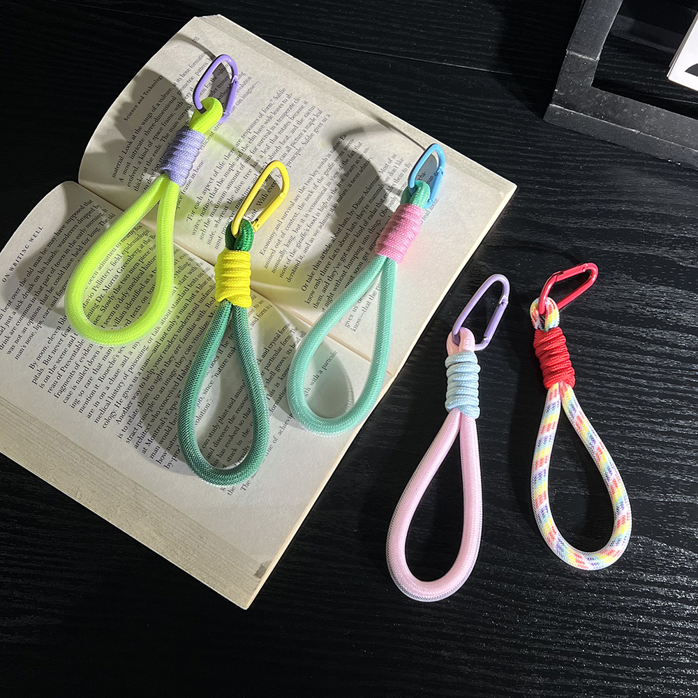 Phone Accessories Pouch - Mesh Landyard Fluorescent Pendant Mobile Phone