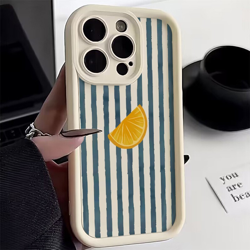 Phone Accessories To Sell - Striped Lemon Slice Pattern Phone Case