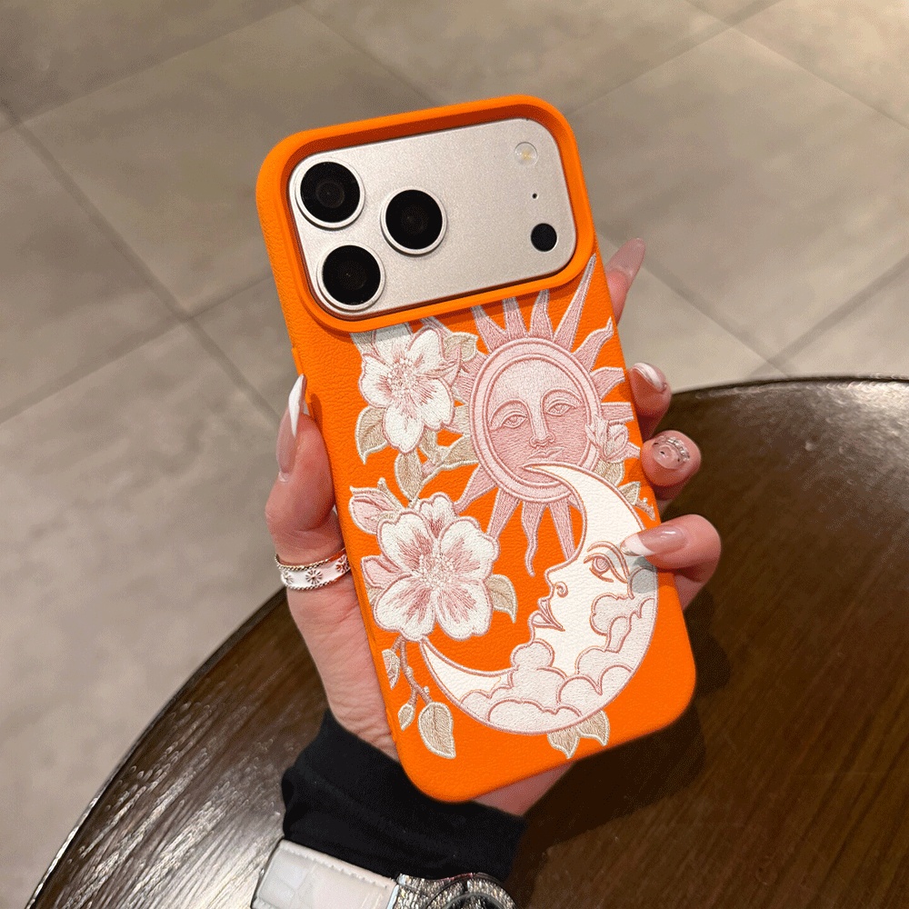 Embroidered Sun Moon Phone Cas - đánh giá và giá Phone Accessories To Sell