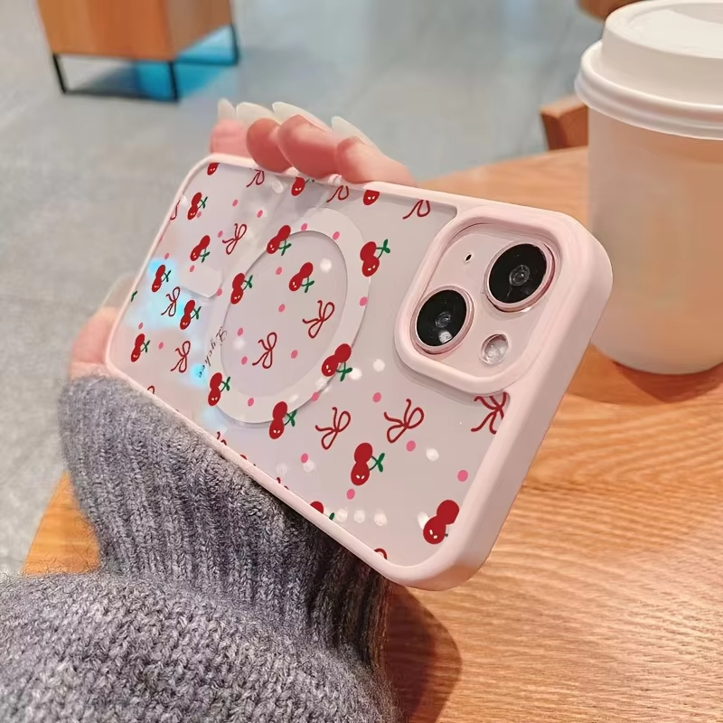 Red Cherry Printed Magnetic Ph - đánh giá và giá Phone Accessories To Sell