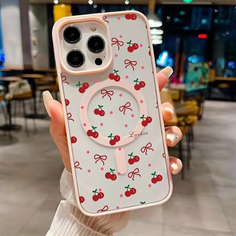 Red Cherry Printed Magnetic Ph - đánh giá và giá Phone Accessories To Sell