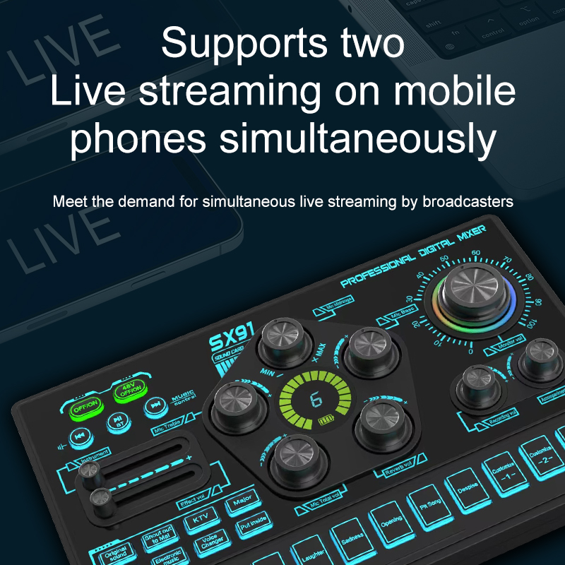 SX91 48V Audio Mixer with Voic - đánh giá và giá Gaming Controller Phone