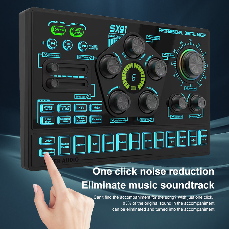 SX91 48V Audio Mixer with Voic - đánh giá và giá Gaming Controller Phone