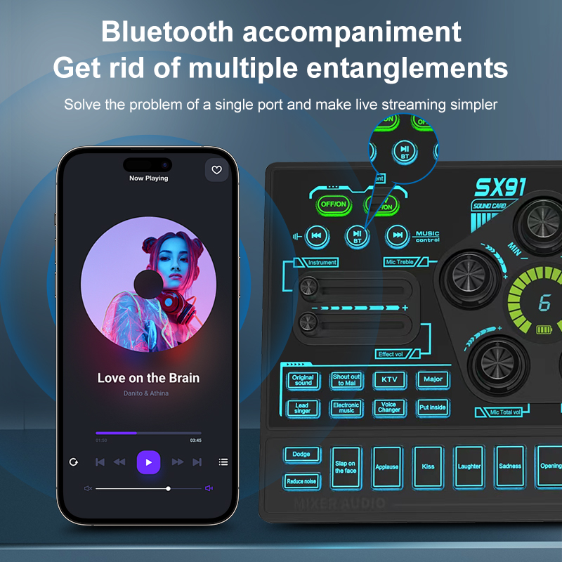 SX91 48V Audio Mixer with Voic - đánh giá và giá Gaming Controller Phone