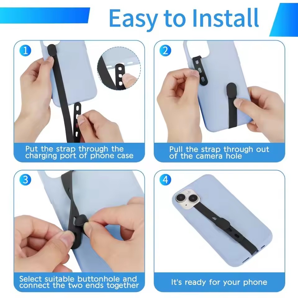 Portable Silicone Phone Strap  - đánh giá và giá Phone Accessories Pouch