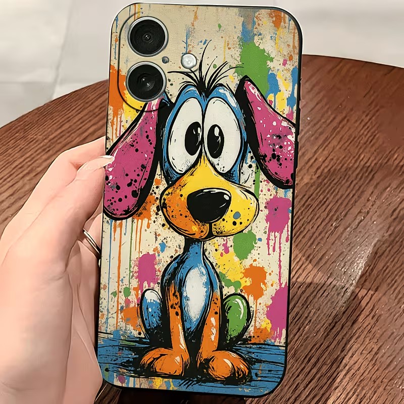 Graffiti Colored Puppy TPU Pho - đánh giá và giá Phone Accessories To Sell