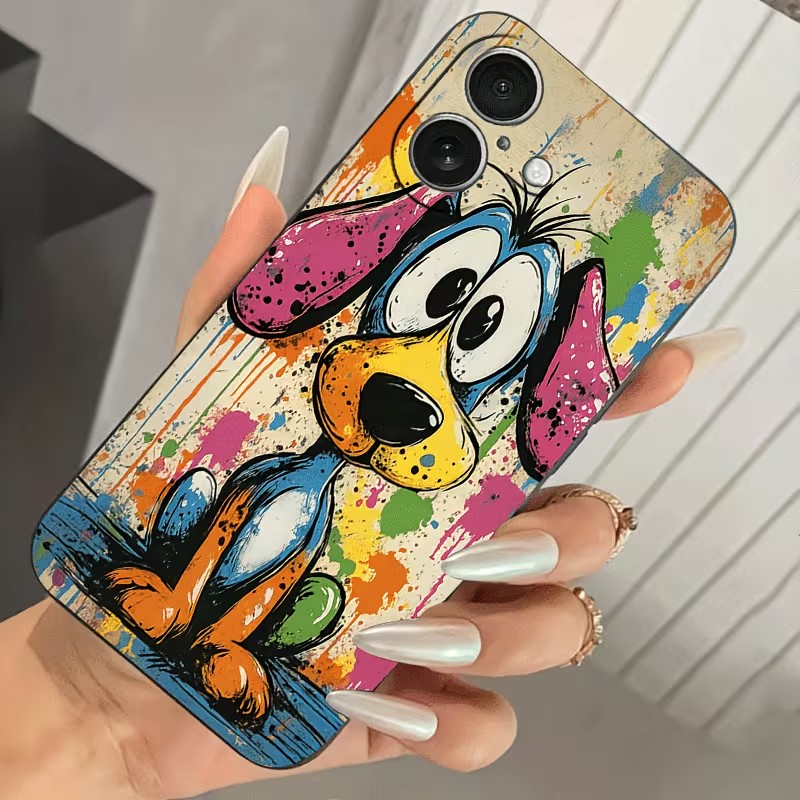 Graffiti Colored Puppy TPU Pho - đánh giá và giá Phone Accessories To Sell