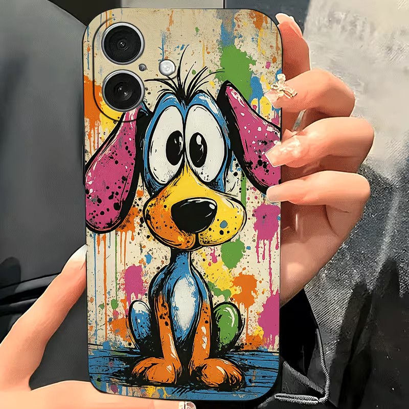 Graffiti Colored Puppy TPU Pho - đánh giá và giá Phone Accessories To Sell