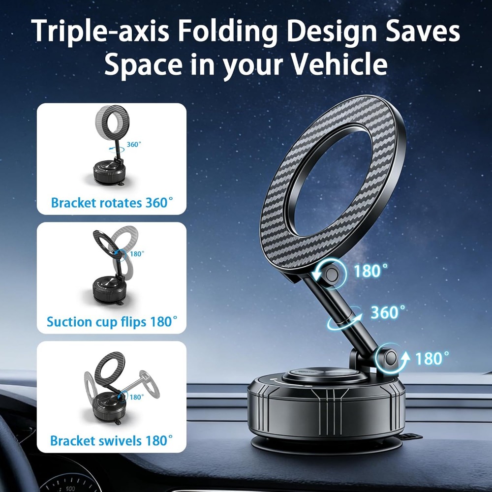 360° Adjustable Vacuum Suction - đánh giá và giá Car Mount Phone