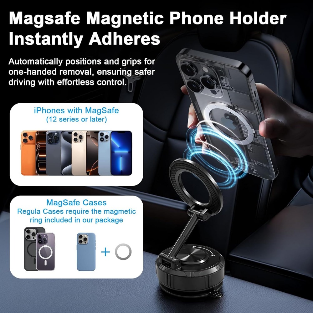 360° Adjustable Vacuum Suction - đánh giá và giá Car Mount Phone