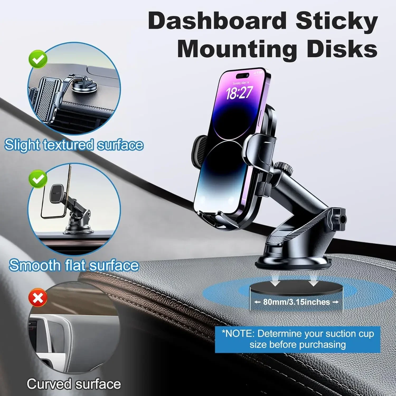 Universal Dashboard Adhesive S - đánh giá và giá Car Mount Phone