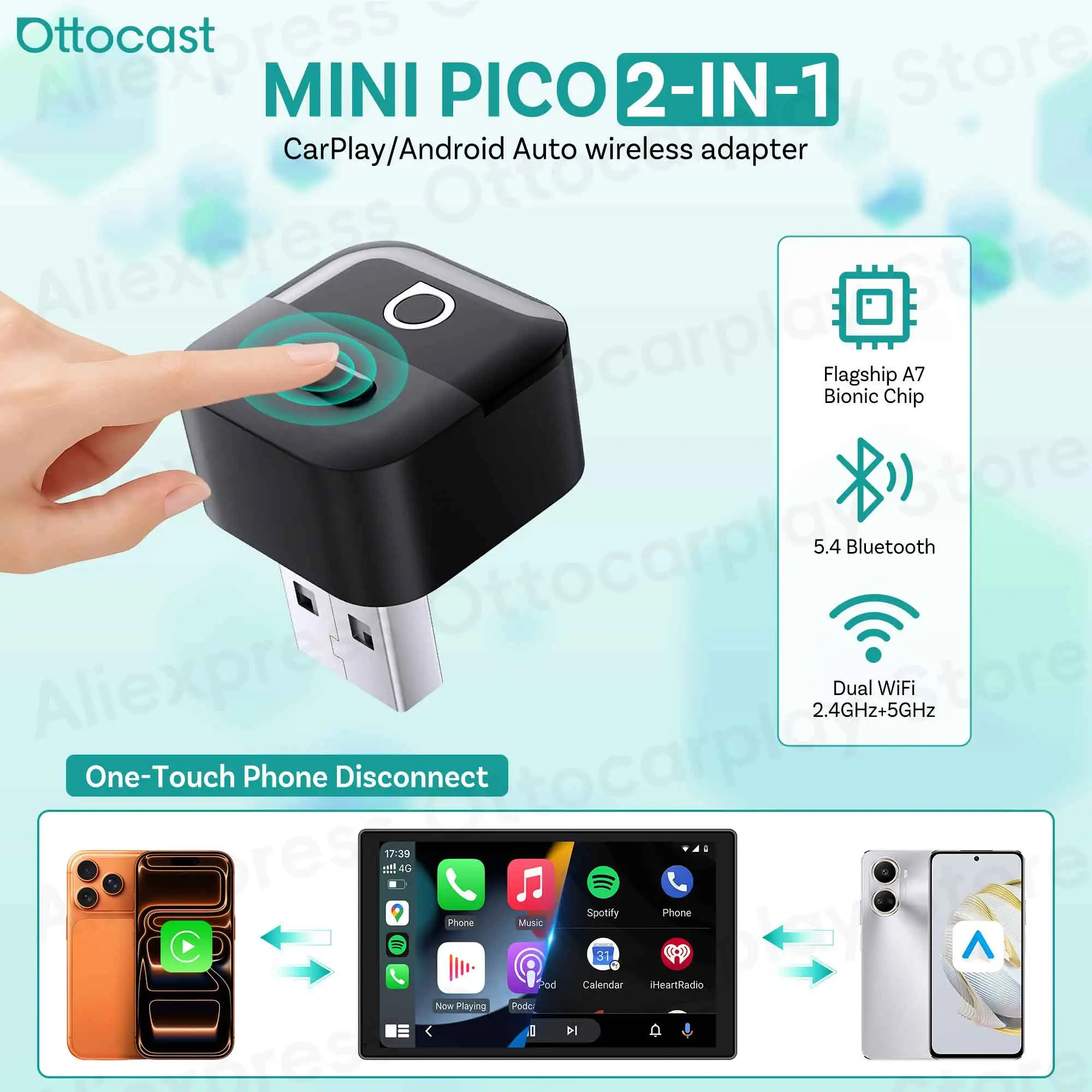 OTTOCAST Mini Pico 2026 Wirele - đánh giá và giá Phone Accessories For Android